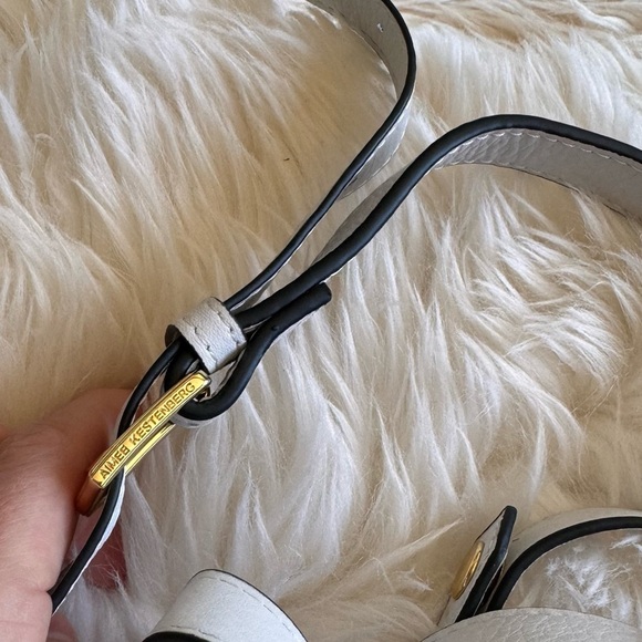Aimee Kestenberg Crossbody Strap ONLY replacement white leather gold hardware - Picture 4 of 7